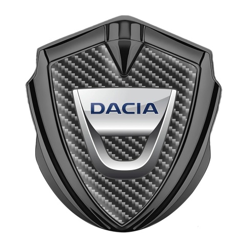 Dacia Emblem Metal Badge Graphite Dark Carbon Classic Logo Edition