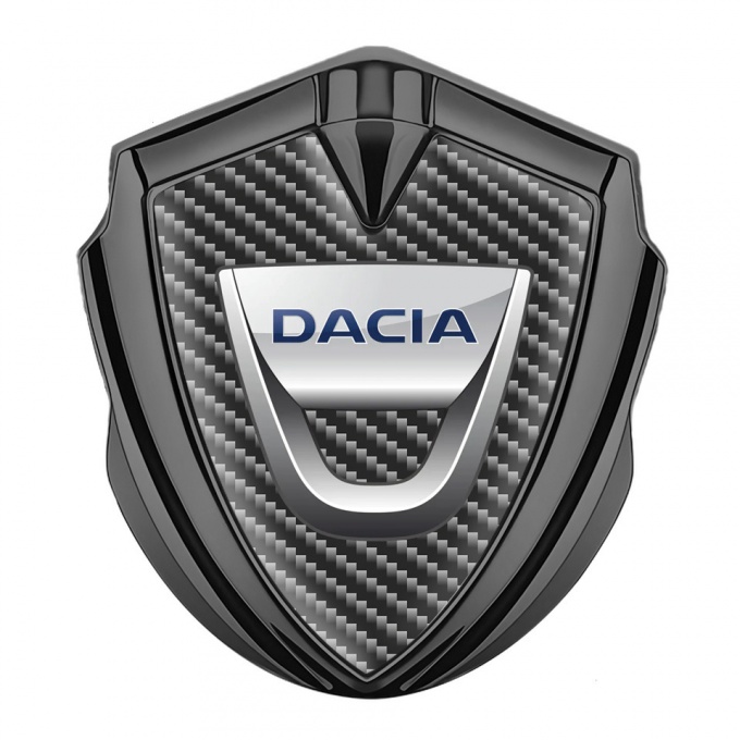 Dacia Emblem Metal Badge Graphite Dark Carbon Classic Logo Edition
