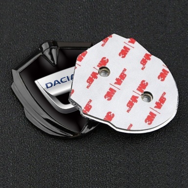 Dacia Badge Self Adhesive Graphite Black Base Classic Logo Variant