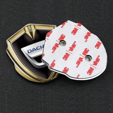 Dacia Badge Self Adhesive Gold Black Base Classic Logo Variant