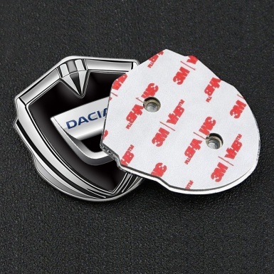 Dacia Badge Self Adhesive Silver Black Base Classic Logo Variant