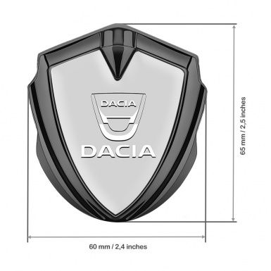 Dacia Emblem Self Adhesive Graphite Moon Dust White Classic Logo