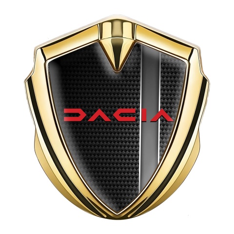 Dacia Emblem Car Badge Gold Black Carbon Sport Stripe Edition