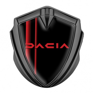 Dacia Emblem Silicon Badge Graphite Crimson Stripe Sport Stripe Edition