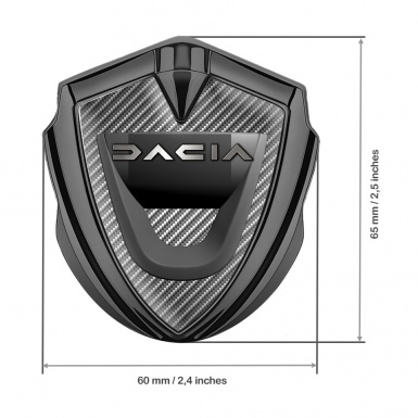 Dacia Emblem Self Adhesive Graphite Light Carbon Dark Matte Logo Design