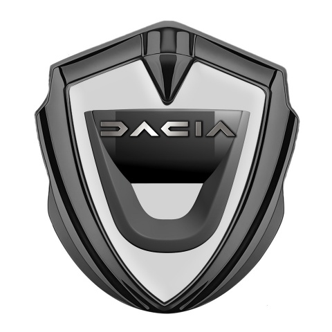 Dacia Bodyside Domed Emblem Graphite Moon Dust Dark Matte Logo Edition
