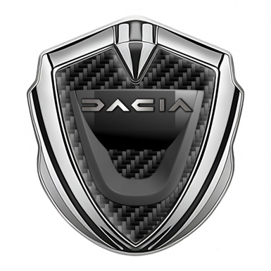 Dacia Emblem Car Badge Silver Black Carbon Dark Matte Logo