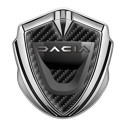 Dacia Emblem Car Badge Silver Black Carbon Dark Matte Logo