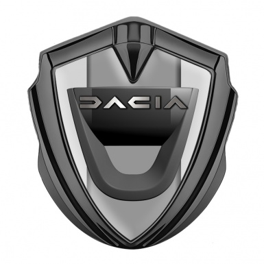 Dacia Emblem Self Adhesive Graphite Moon Grey Frame Matte Logo