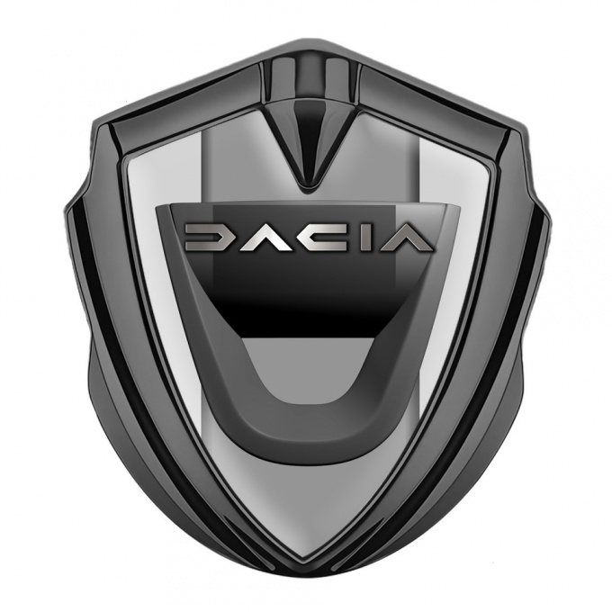 Dacia Emblem Self Adhesive Graphite Moon Grey Frame Matte Logo