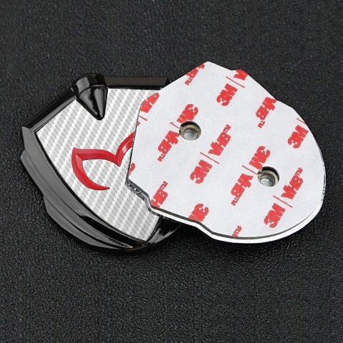 Mazda Metal Domed Emblem Graphite White Carbon Crimson Logo Design