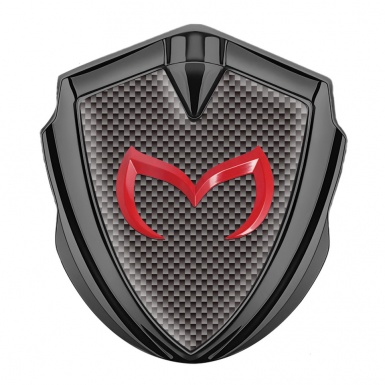 Mazda Emblem Fender Badge Graphite Grey Carbon Crimson Logo Design