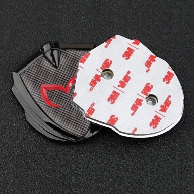 Mazda Emblem Fender Badge Graphite Grey Carbon Crimson Logo Design