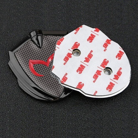 Mazda Emblem Fender Badge Graphite Grey Carbon Crimson Logo Design