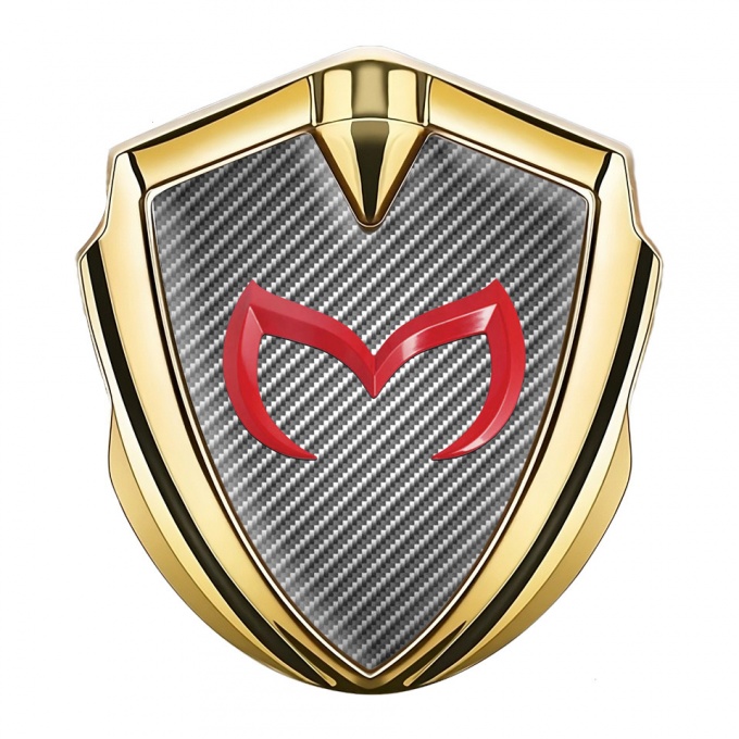 Mazda Metal Emblem Badge Gold Light Carbon Crimson Logo Variant