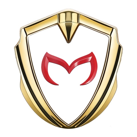 Mazda Emblem Ornament Gold White Print Crimson Logo Variant