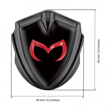 Mazda Emblem Ornament Graphite Black Print Crimson Logo Edition
