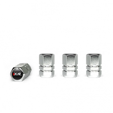 XXR Tyre Valve Caps Chrome 4 pcs Black