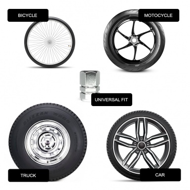 XXR Tyre Valve Caps Chrome 4 pcs Black