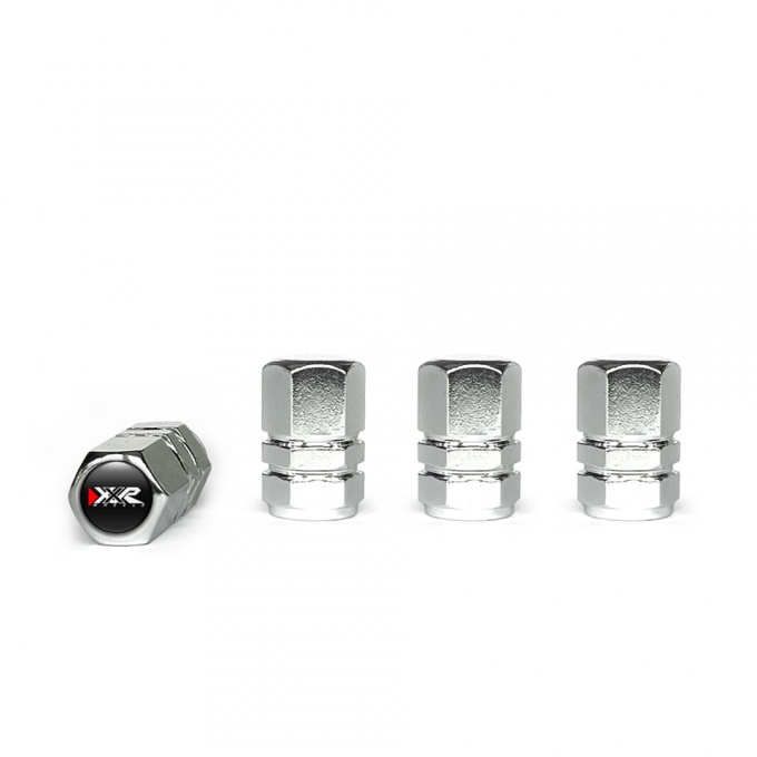 XXR Tyre Valve Caps Chrome 4 pcs Black