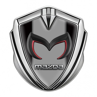 Mazda Fender Emblem Badge Silver Black Frame Chrome Logo Edition