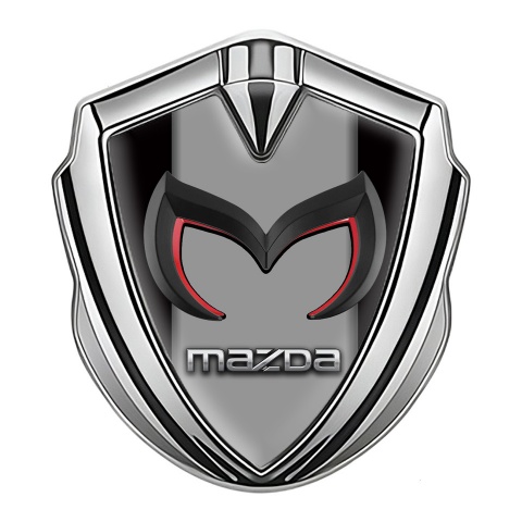 Mazda Fender Emblem Badge Silver Black Frame Chrome Logo Edition