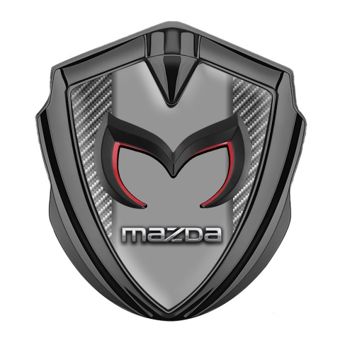 Mazda Metal Emblem Badge Graphite Light Carbon Frame Chrome Logo