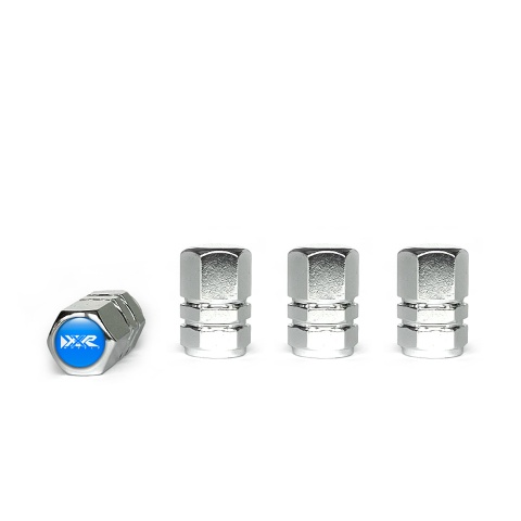 XXR Tyre Valve Caps Chrome 4 pcs Blue