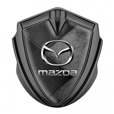 Mazda Emblem Silicon Badge Graphite Brazed Surface Chrome Logo Effect