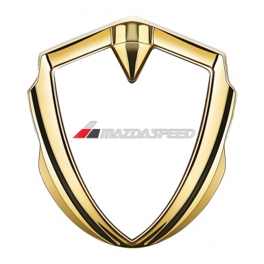 Mazda Speed Fender Emblem Badge Gold Pearl Base White Red Logo