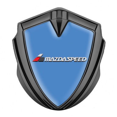Mazda Speed Metal Emblem Badge Graphite Glacial Blue Grey Logo Edition