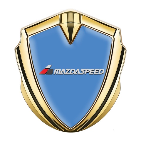 Mazda Speed Metal Emblem Badge Gold Glacial Blue Grey Logo Edition