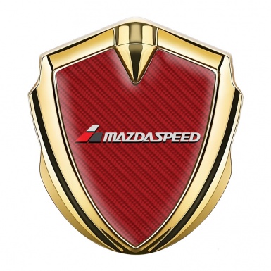 Mazda Speed Emblem Ornament Badge Gold Red Carbon Grey Logo Edition