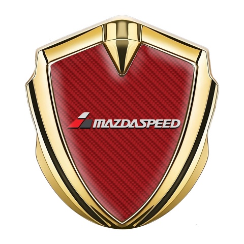 Mazda Speed Emblem Ornament Badge Gold Red Carbon Grey Logo Edition