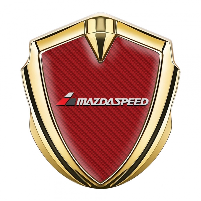Mazda Speed Emblem Ornament Badge Gold Red Carbon Grey Logo Edition