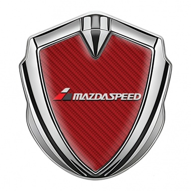 Mazda Speed Emblem Ornament Badge Silver Red Carbon Grey Logo Edition