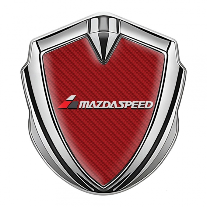 Mazda Speed Emblem Ornament Badge Silver Red Carbon Grey Logo Edition