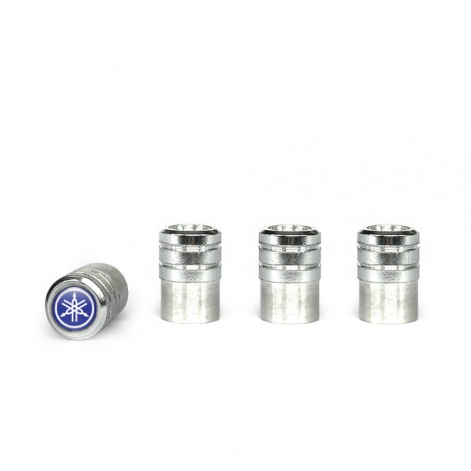 Yamaha Valve Caps Aluminium 4 pcs Blue White Logo