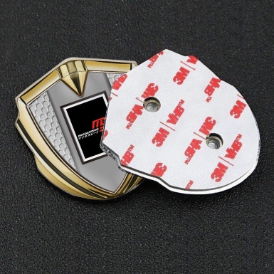 Mazda Speed Domed Emblem Badge Gold Honeycomb Japanese Style