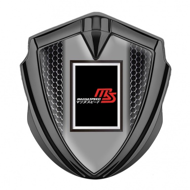 Mazda Speed Silicon Emblem Badge Graphite Dark Mesh Japanese Design