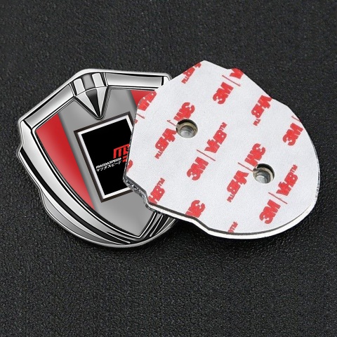 Mazda Speed Metal Domed Emblem Silver Red Frame Japanese Design