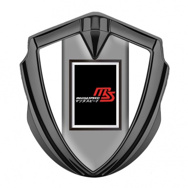 Mazda Speed Badge Self Adhesive Graphite White Frame Japanese Design