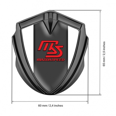 Mazda Speed Emblem Trunk Badge Graphite White Frame Sport Edition
