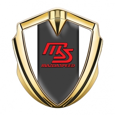 Mazda Speed Emblem Trunk Badge Gold White Frame Sport Edition