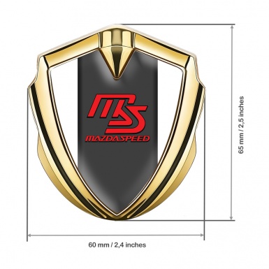 Mazda Speed Emblem Trunk Badge Gold White Frame Sport Edition