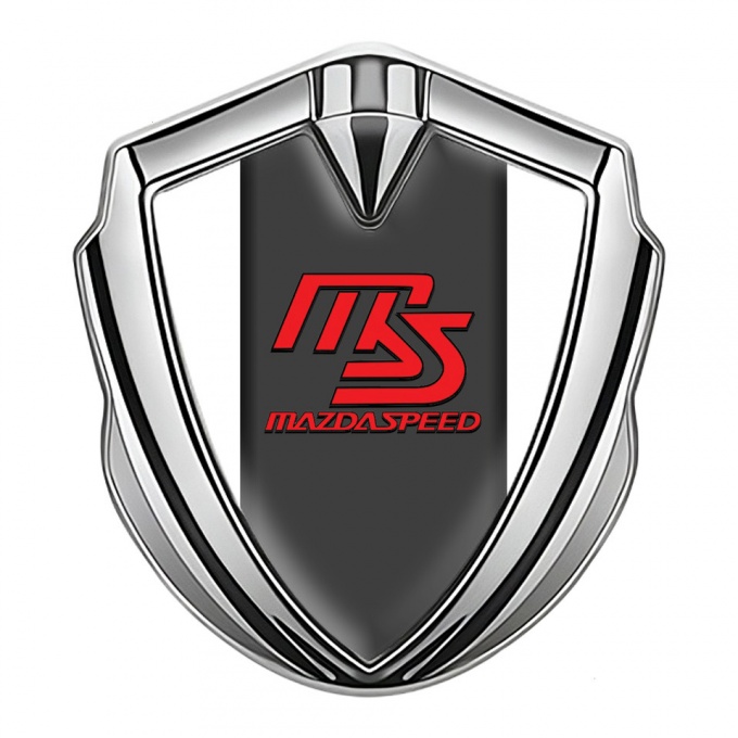Mazda Speed Emblem Trunk Badge Silver White Frame Sport Edition