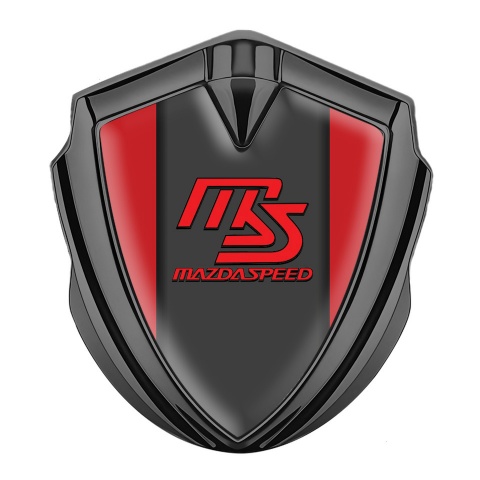 Mazda Speed Metal Emblem Badge Graphite Crimson Frame Sport Edition