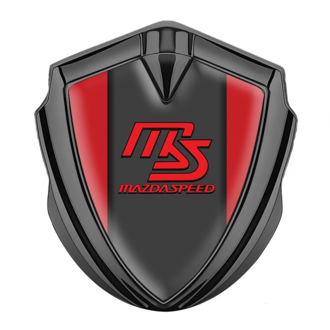 Mazda Speed Metal Emblem Badge Graphite Crimson Frame Sport Edition