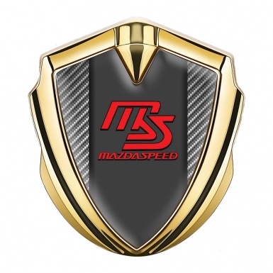 Mazda Speed Emblem Ornament Badge Gold Light Carbon Sport Edition