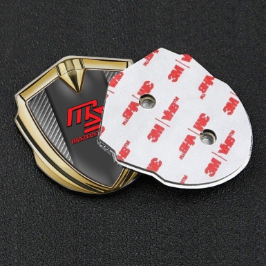 Mazda Speed Emblem Ornament Badge Gold Light Carbon Sport Edition